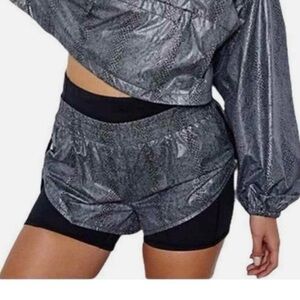 FP Movement by Free People Metallic Silver Athletic‎ Shorts